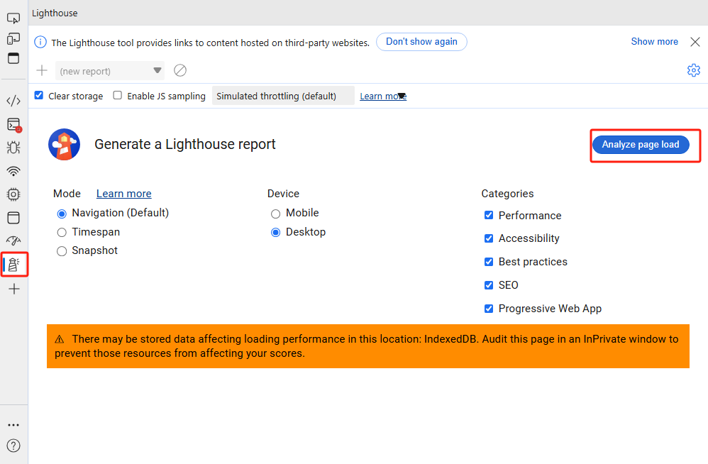 lighthouse-page-analyze